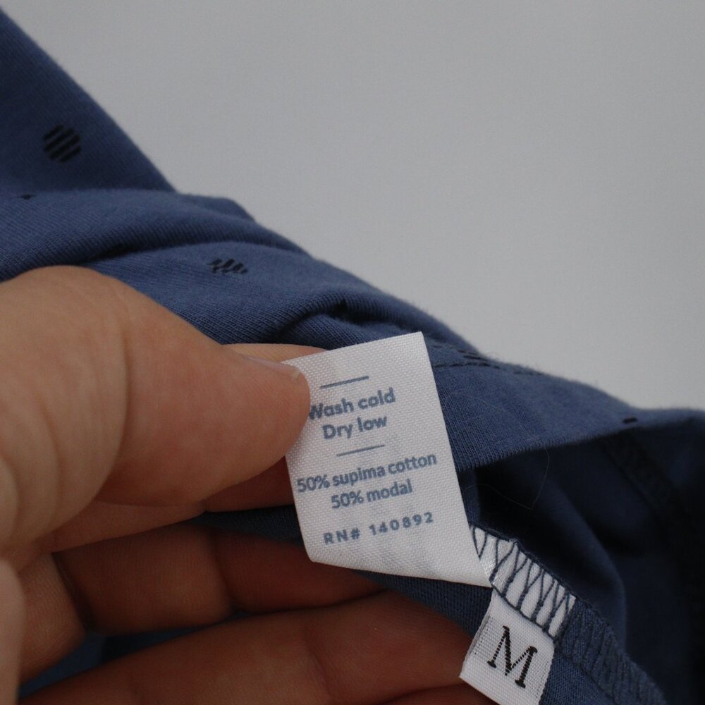 Marine Layer Shirt Mens Medium Geometric Crew Neck Short Sleeve Cotton Modal geo - Picture 5 of 10